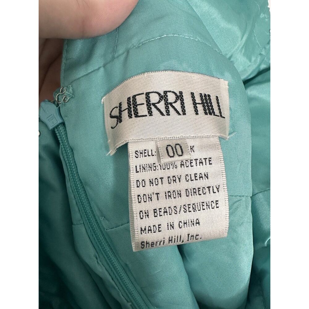 Sherri Hill Ombre Aqua to Pink High-Low Cocktail Dress - Picture 11 of 13
